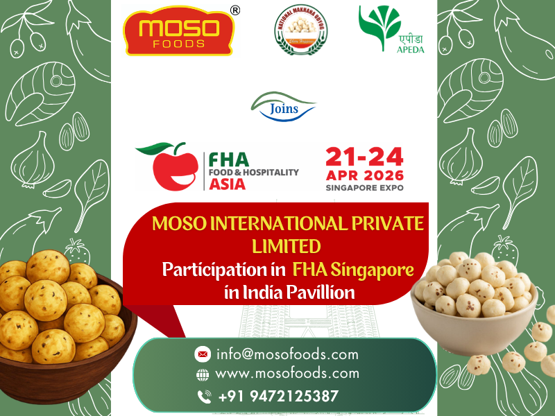 Katihar's Makhana to Shine in Singapore: Moso Foods Selected for FHA 2026 with APEDA Support