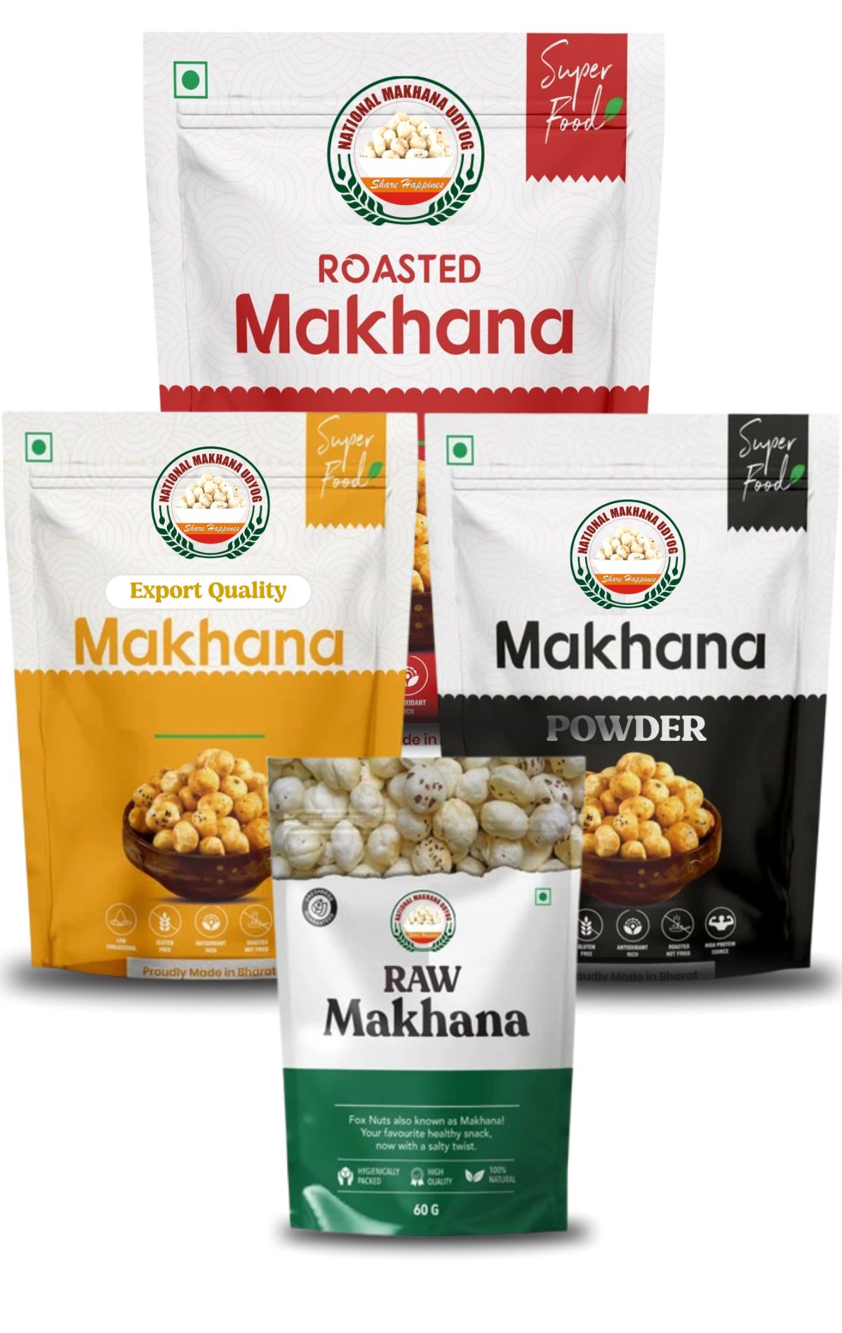 National Makhana Udyog makhana products range