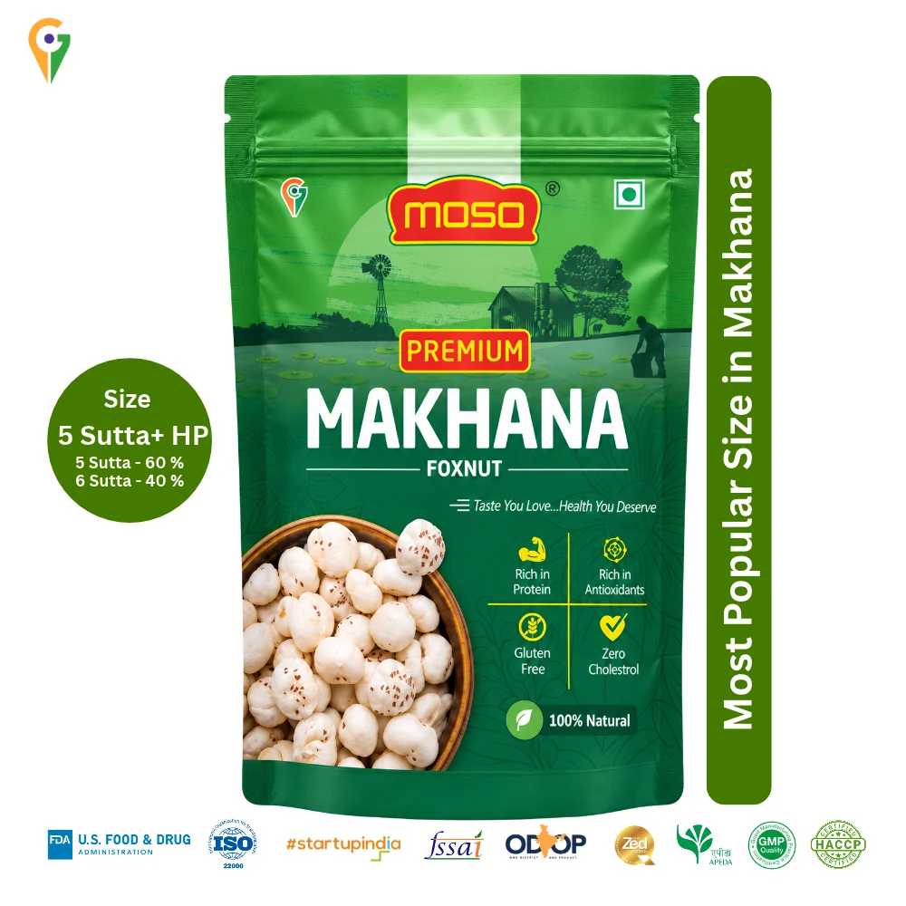 Moso Premium Makhana (5 Sutta+ Handpicked Mix)