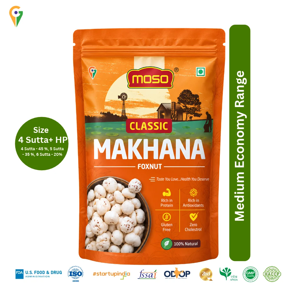 Moso Classic Makhana (4 Sutta+ Handpicked Mix)